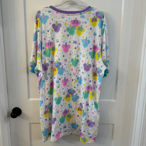 Loungefly Disney Mickey Birthday Celebration Unisex Ringer Tee - Picture 2 of 8